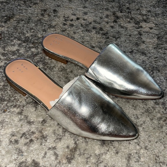 a new day Shoes - A New Day Silver Flat Mules Size: 8